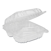 Pactiv Evergreen Sensation SmartLock Clear Hinged Lid Containers, 3-Compartment, 8.24 x 8.34 x 3.05, Clear, 200/Carton (YCI821230000)