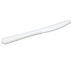 AbilityOne 7340000221316, SKILCRAFT, Plastic Flatware, Type III, Knife, White, 100/Pack
