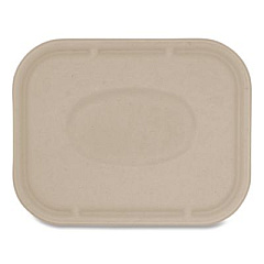 World Centric Fiber Lids for Fiber Containers, 7.8 x 10.1 x 0.5, Natural, Paper, 400/Carton (TRLSC10LF)