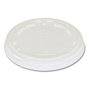 World Centric PLA Lids for Fiber Cups, 3.1" Diameter x 0.4" h, Clear, Plastic, 1,000/Carton (CPLCS9F)