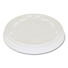World Centric PLA Lids for Fiber Cups, 3.1" Diameter x 0.4" h, Clear, Plastic, 1,000/Carton (CPLCS9F)