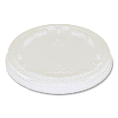 World Centric PLA Lids for Fiber Cups, 3.1" Diameter x 0.4" h, Clear, Plastic, 1,000/Carton (CPLCS9F)