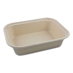 World Centric Fiber Containers, 60 oz, 7.5 x 9.8 x 2.7, Natural, 400/Carton (TRSC60)