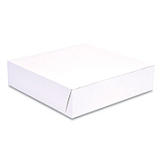 SCT White One-Piece Non-Window Bakery Boxes, 10 x 10 x 2.5, White, Paper, 250/Bundle (1569)