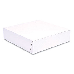 SCT White One-Piece Non-Window Bakery Boxes, 10 x 10 x 2.5, White, Paper, 250/Bundle (1569)