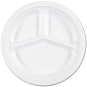 AbilityOne 7350012636700, SKILCRAFT Waterproof Paper Plates, 10.25" dia, White, 500/Box