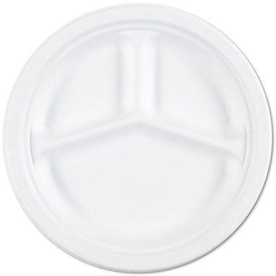 AbilityOne 7350012636700, SKILCRAFT Waterproof Paper Plates, 10.25" dia, White, 500/Box