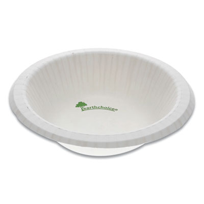 Pactiv Evergreen EarthChoice Pressware Compostable Dinnerware, Bowl, 12 oz, White, 750/Carton (PSB12EC)