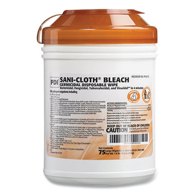 Sani Professional 1179561 Sani-Cloth Bleach Germicidal Disposable Wipes