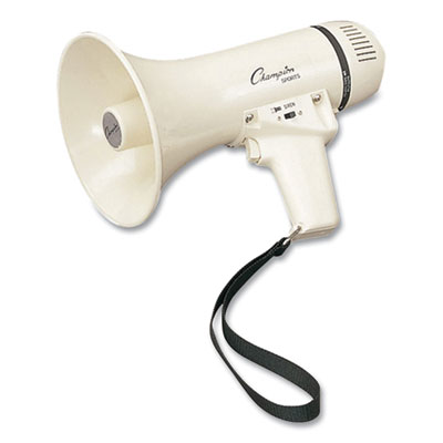 Champion Sports Megaphone, 4-8W, 400 Yard Range, White (MP4W)