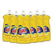 Ajax Dish Detergent, Lemon Scent, 52 oz Bottle, 6/Carton (49861)