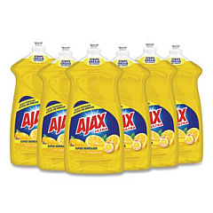 Ajax Dish Detergent, Lemon Scent, 52 oz Bottle, 6/Carton (49861)