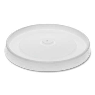 Pactiv Evergreen Paper Soup Cup Lid, For 32 oz Soup Cups, 3.13" Diameter x 0.69"h, White, 500/Carton (D32LD)
