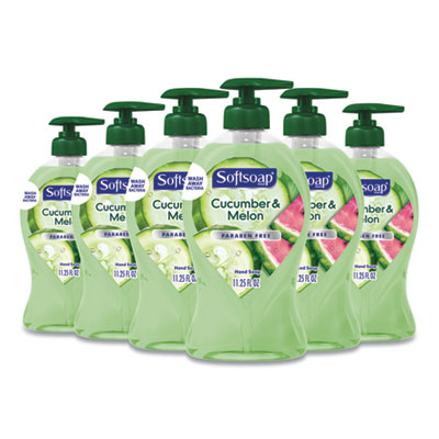 Softsoap LIQUID HAND SOAP PUMP, CRISP CUCUMBER AND MELON, 11.25 OZ PUMP BOTTLE, 6/CARTON (44798)