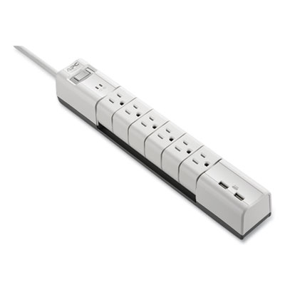 APC ESSENTIAL SURGEARREST SURGE PROTECTOR, 6 AC/2 USB OUTLETS, 6 FT CORD, 1080 J, WHITE (24414119)