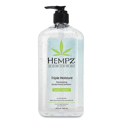 Hempz ANTIBACTERIAL TRIPLE MOISTURE GEL HAND SANITIZER, 21 OZ PUMP BOTTLE, ENHANCED GRAPEFRUIT AND SPARKLING PEACH (24452171)