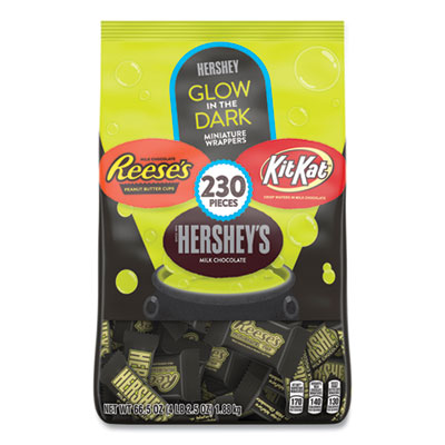 Hershey's GLOW IN THE DARK MINIATURE WRAPPERS, 66.5 OZ BAG, 230 PIECES (24442489)