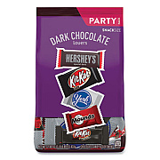 Hershey's Dark Chocolate Lovers Snack Size Party Pack, 32.89 oz Bag, Approximately 60 Pieces (99995)