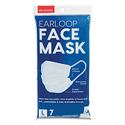 IRIS EARLOOP DISPOSABLE FACE MASK, WHITE, 7/PACK (24443428)