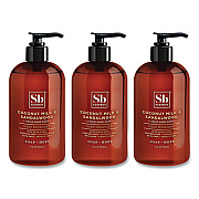 Soapbox Hand Soap, Coconut Milk and Sandalwood, 12 oz Pump Bottle, 3/Box (00676BX)