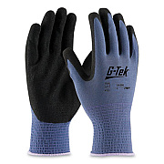 G-Tek GP NITRILE-COATED NYLON GLOVES, LARGE, BLUE/BLACK, 12 PAIRS (177593)