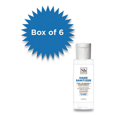 Soapbox 70% ALCOHOL SCENTED GEL HAND SANITIZER, 2 OZ FLIP TOP BOTTLE, CITRUS, 6/BOX (77172BX)