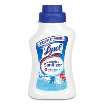 LYSOL Brand Laundry Sanitizer, Liquid, Crisp Linen, 41 oz, 6/Carton (95871)