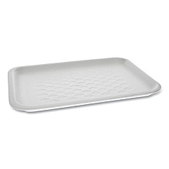Pactiv Evergreen Supermarket Tray, #2S, 10.75 x 5.5 x 1.2, White, 500/Carton (51P102S)
