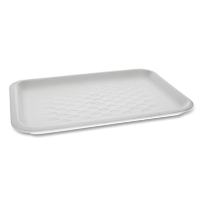 Pactiv Evergreen Supermarket Tray, #2S, 10.75 x 5.5 x 1.2, White, 500/Carton (51P102S)