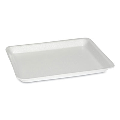 Pactiv Evergreen Supermarket Tray, #8S, 10.5 x 8.25 x 0.7, White, 500/Carton (51P108S)