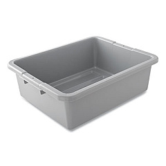 Rubbermaid Commercial Bus/Utility Box, 17.3" x 7" x 21.5", Gray, 100/Carton (335192GRAYCT)