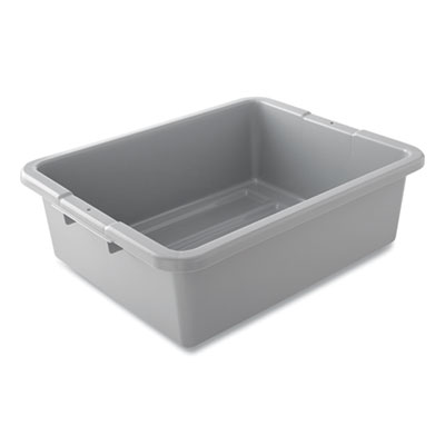 Rubbermaid Commercial Bus/Utility Box, 17.3" x 7" x 21.5", Gray, 100/Carton (335192GRAYCT)