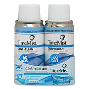 TimeMist Metered Aerosol Fragrance Dispenser Refills, Crisp and Clean, 3 oz, Aerosol Spray, 6/Carton (TMFB32PK)
