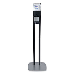 PURELL ES8 Hand Sanitizer Floor Stand with Dispenser, 1,200 mL, 13.5 x 5 x 28.5, Graphite/Silver (7218DS)