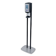 PURELL CS6 Hand Sanitizer Floor Stand with Dispenser, 1,200 mL, 13.5 x 5 x 28.5, Graphite/Silver (7416DS)