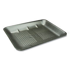 Pactiv Evergreen Supermarket Tray, #8H, 10.58 x 8.33 x 1.18, Black, 400/Carton (0TFB008H0000)