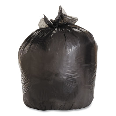 Boardwalk Linear Low Density Industrial Can Liners, 45 gal, 1.7 mil, 40 x 46, Black, 100/Carton (BWKG4046HBL)