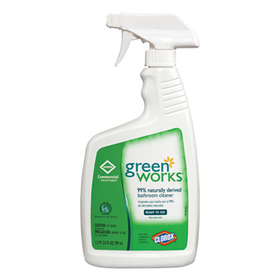 Green Works Bathroom Cleaner, 24 oz Spray Bottle (00452)