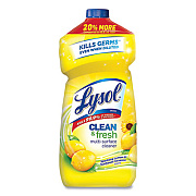 LYSOL Brand Clean and Fresh Multi-Surface Cleaner, Sparkling Lemon and Sunflower Essence, 48 oz Bottle, 9/Carton (89962CT)