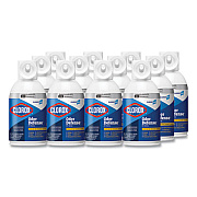 Clorox Commercial Solutions Odor Defense, Wall Mount Refill, Clean Air, 6 oz Aerosol Spray, 12/Carton (31710)