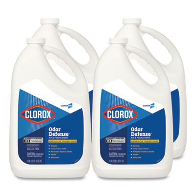 Clorox Commercial Solutions Odor Defense Air/Fabric Spray, Clean Air, 1 gal Bottle, 4/Carton (31716)