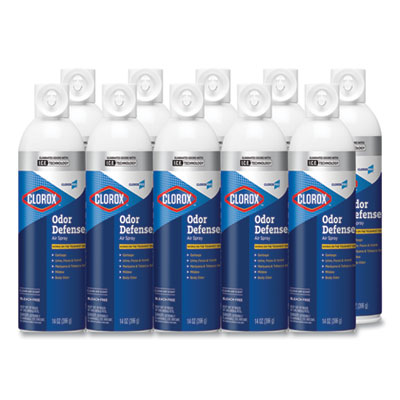 Clorox Commercial Solutions Odor Defense, Clean Air, 14 oz Aerosol Spray, 12/Carton (31711)