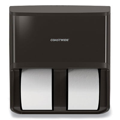 Coastwide Professional J-Series Quad Bath Tissue Dispenser, 13.52 x 7.51 x 14.66, Black (24405518)