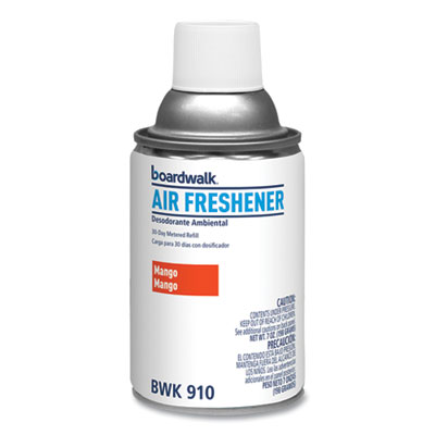 Boardwalk Metered Air Freshener Refill, Mango, 5.3 oz Aerosol Spray, 12/Carton (BWK910)