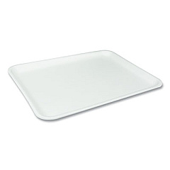 Pactiv Evergreen Supermarket Tray, #12S, 11 x 9 x 0.65, White, 250/Carton (0TF112S00000)