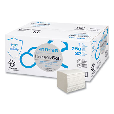Papernet Heavenly Soft Special Door Tissue, 1-Ply, 4.1 x 5.1, White, 250/Pack, 32 Packs/Carton (419195)