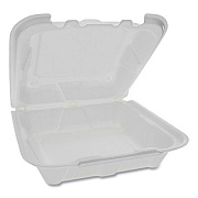 Pactiv FOAM HINGED LID CONTAINERS, WHITE, 8.14 X 8.42, 1-COMPARTMENT, 150/CARTON (YTD18801CT)