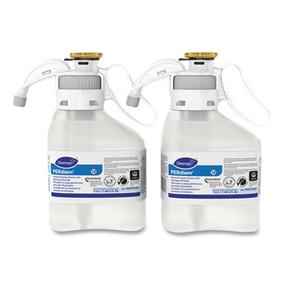 Diversey PERdiem Concentrated General Cleaner with Hydrogen Peroxide, Fragrance-Free, 1.4 L SmartDose, 2/Carton (95019481)