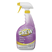 Diversey CREW SHOWER TUB AND TILE CLEANER, FRESH SCENT, 32 OZ SPRAY BOTTLE, 8/CARTON (CBD539650)
