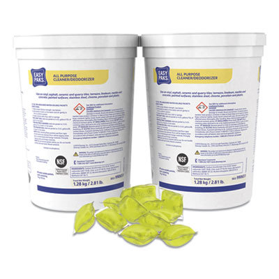 Easy Paks All-Purpose Cleaner/Deodorizer, 90 .5 oz Packets/Tub, 2 Tubs/Carton (990651)
